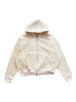 H CREAM HOODIE ZIP CREAM