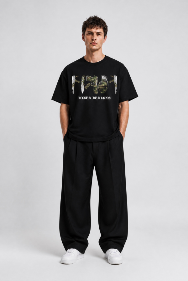 ak negra 1 CAMISETA ARMS 250 GSM