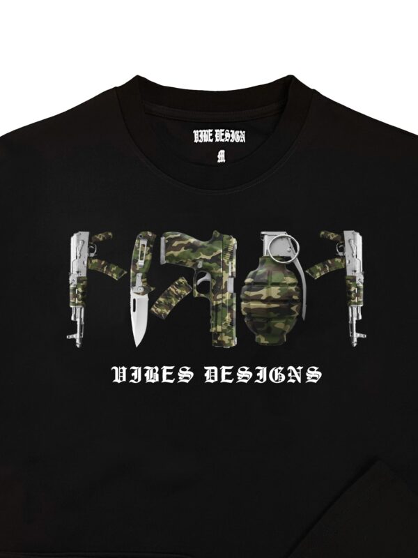 camiseta negra camo CAMISETA ARMS